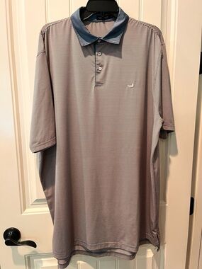 Southern Marsh Men's 2X Micro-Striped Polo Blue Pink Easter Soring Summer Perfec